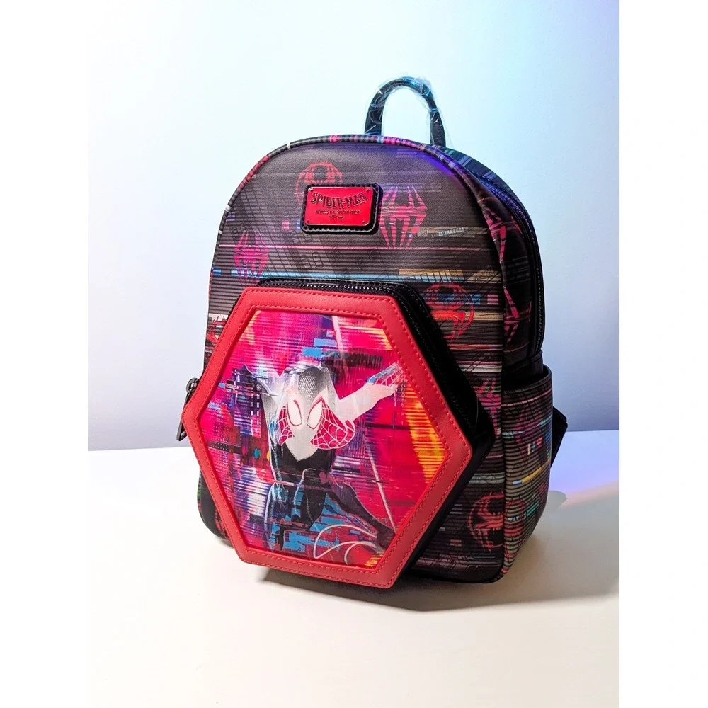 NWT Loungefly Spider-Man Across The Spider-Verse Lenticular Mini Backpack Marvel